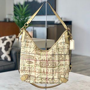 Coach Gold Accented Signature Collection Shoulder